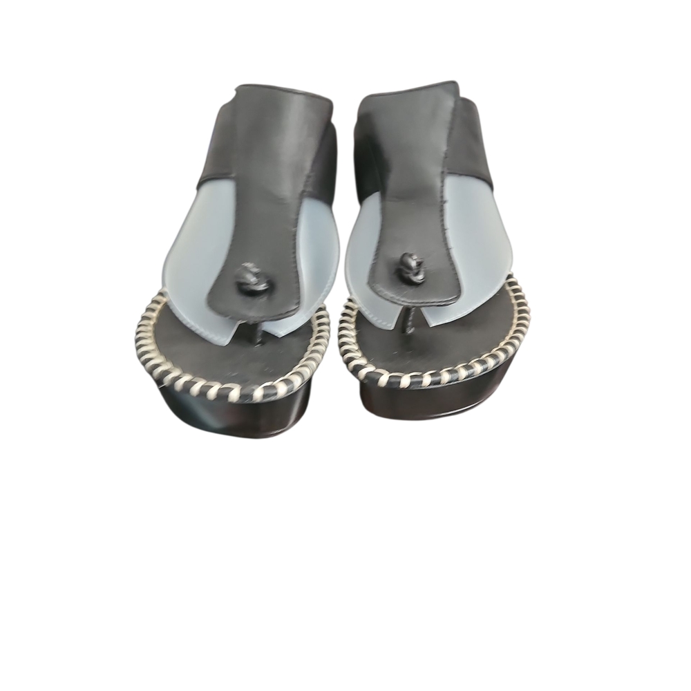 Donald J. Pliner Black and Cream Sandals